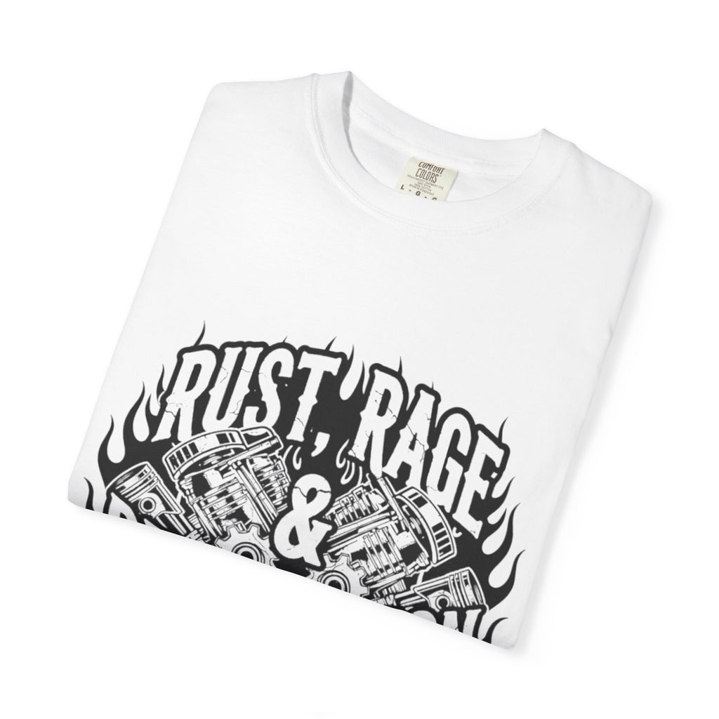 Rust, Rage & Redemption — Black Stencil | MAA Gasoline & Ghosts Unisex Tee