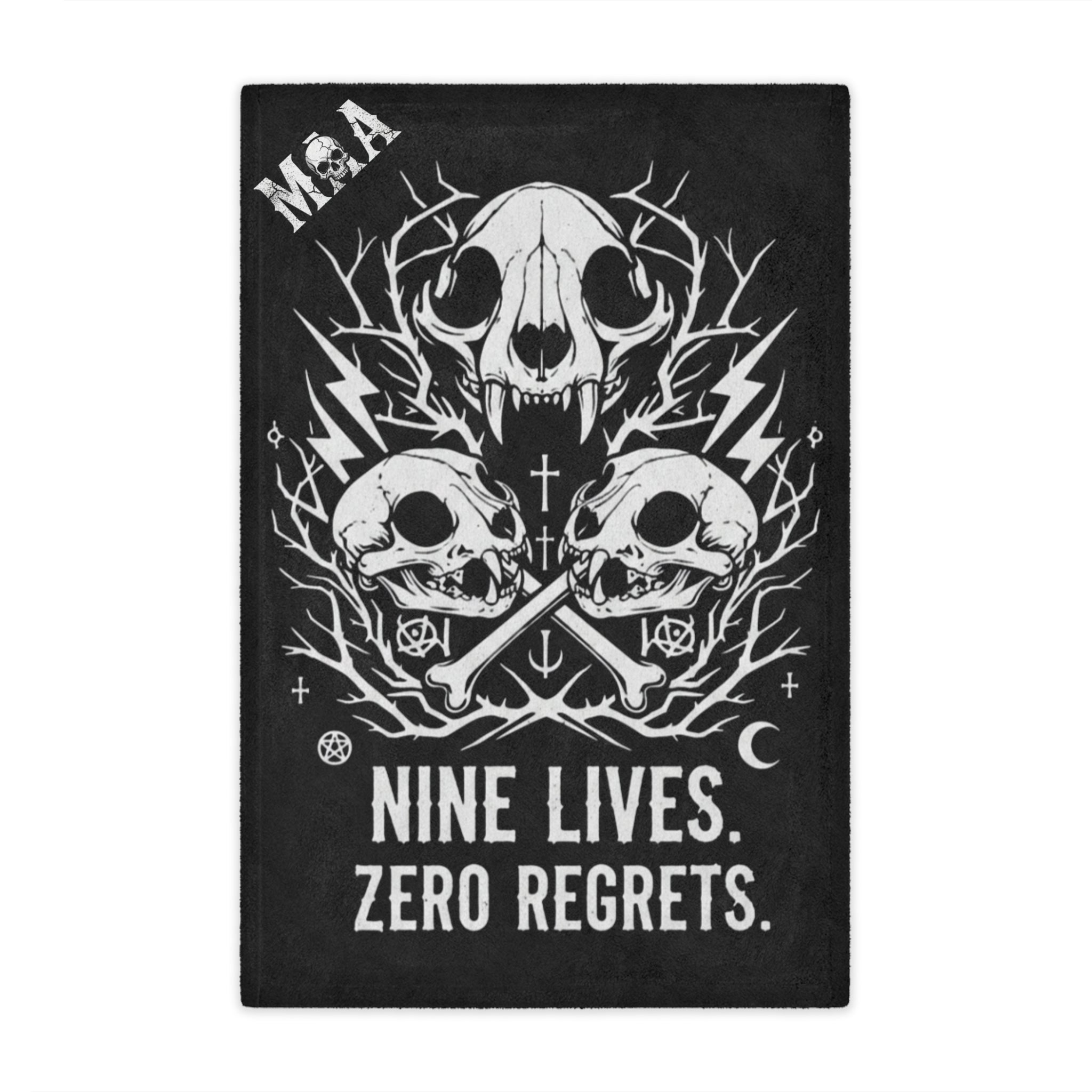 Nine Lives, Zero Regrets | MAA Going Rogue Collection Minky Blanket
