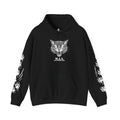 Tuxedo Cat Moon Hoodie — Black Graphic Hooded Sweatshirt | MAA Going Rogue Collection