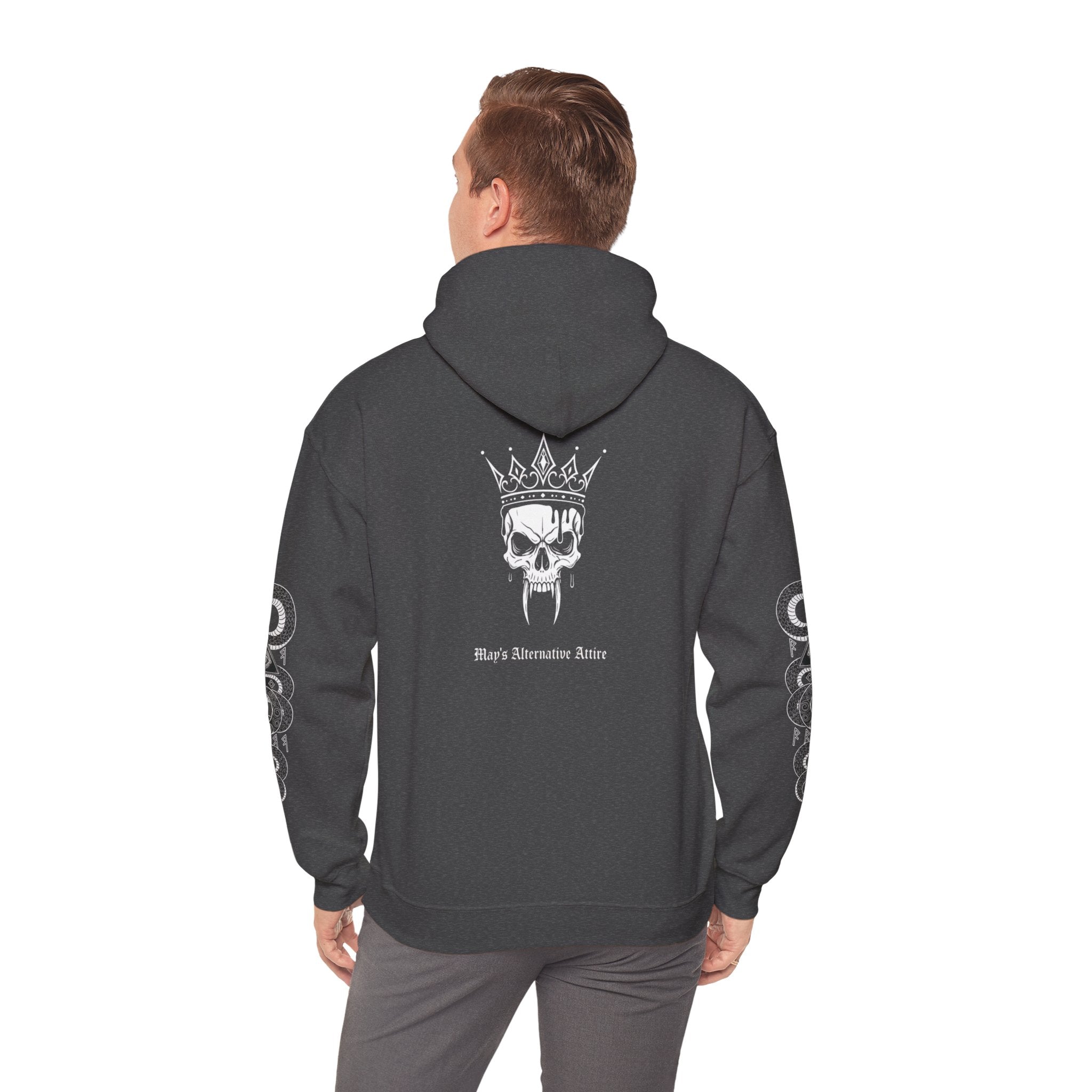 Occult Skull Hoodie — "Dead Serious About the Occult" Gothic Pullover