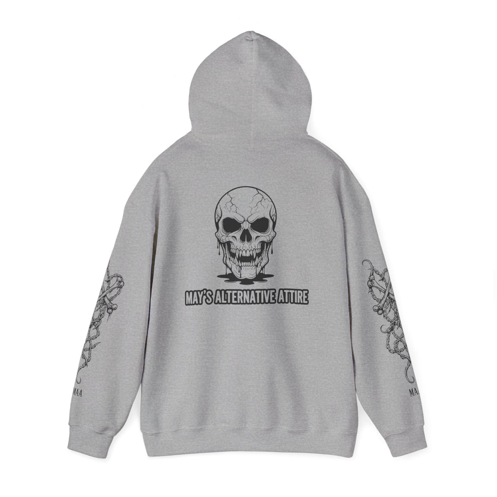 Skull & Snake Hoodie — "Chrome and Chaos" Alternative Streetwear
