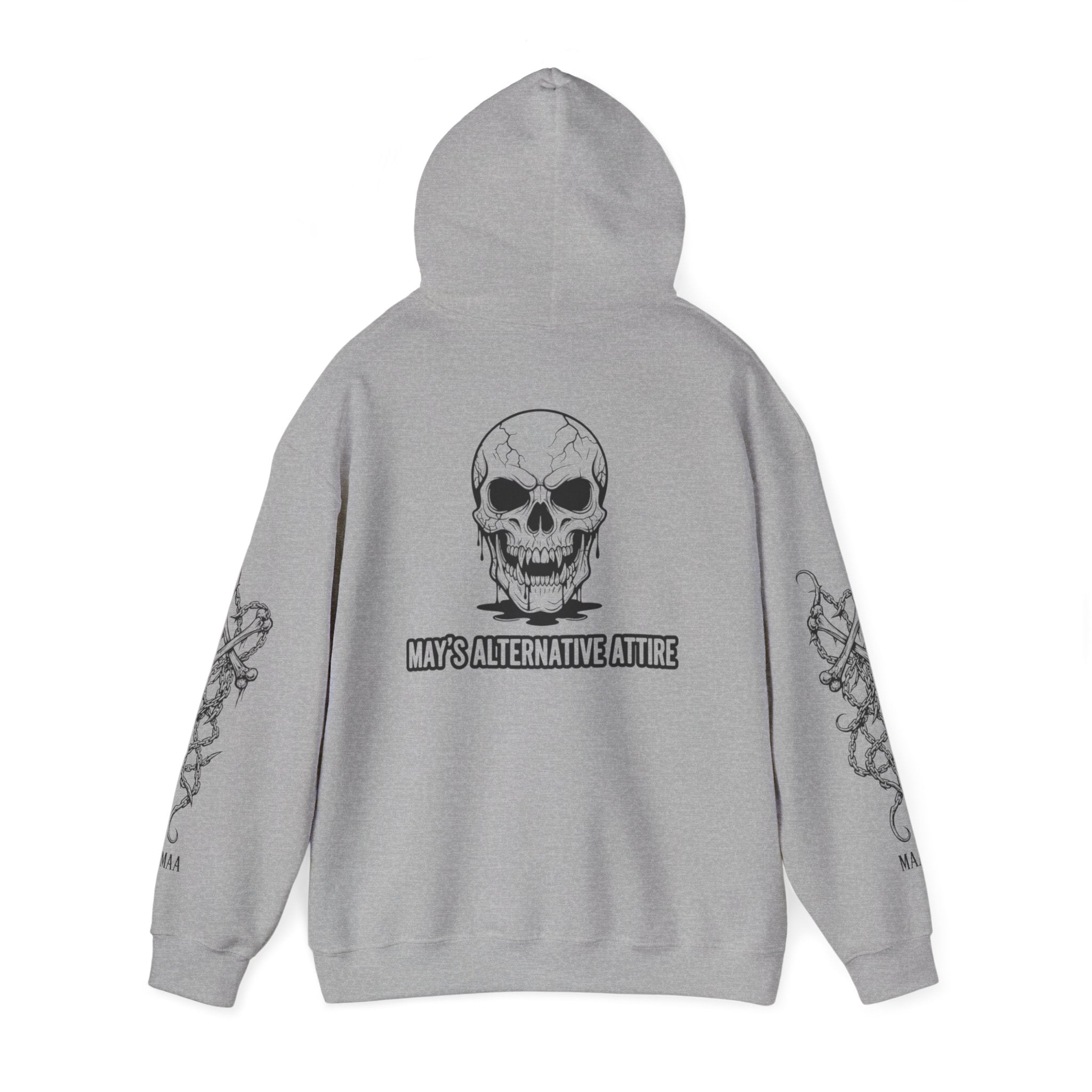 Skull & Snake Hoodie — "Chrome and Chaos" Alternative Streetwear