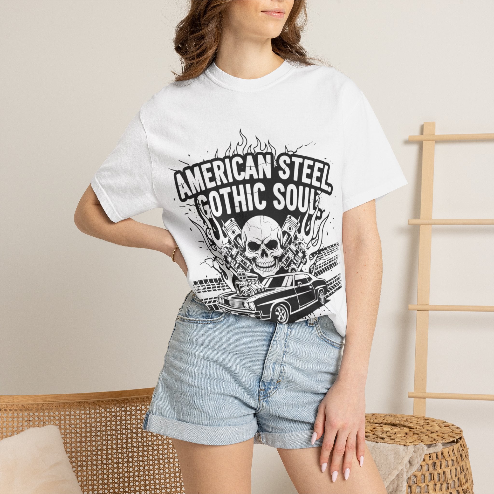 American Steel. Gothic Soul. | MAA Gasoline & Ghosts Unisex Tee