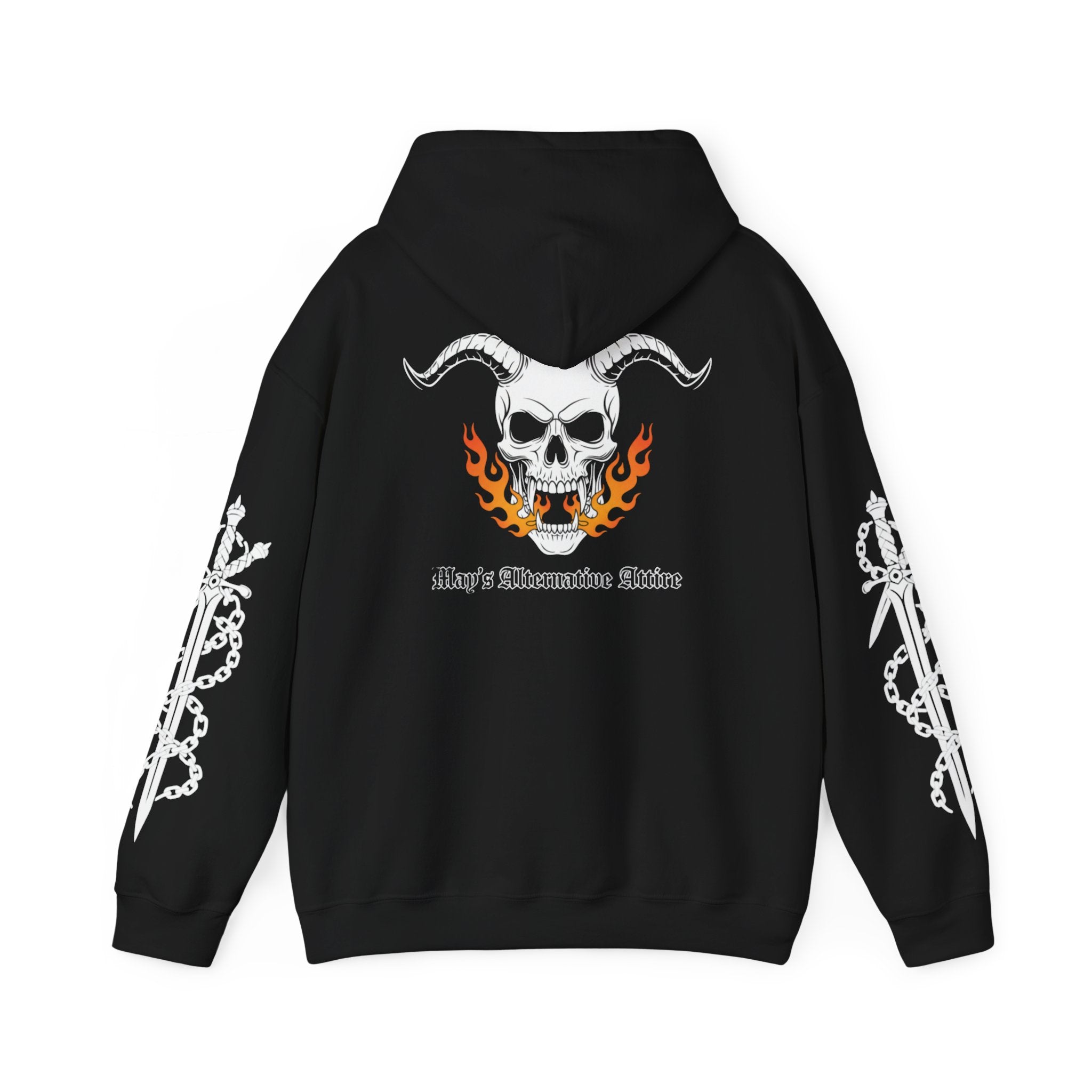 Live Fast. Haunt Longer. | MAA Flaming Moto Hooded Sweatshirt
