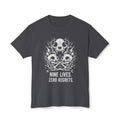 Nine Lives, Zero Regrets Cat Skull Tee — Gothic Graphic T-Shirt