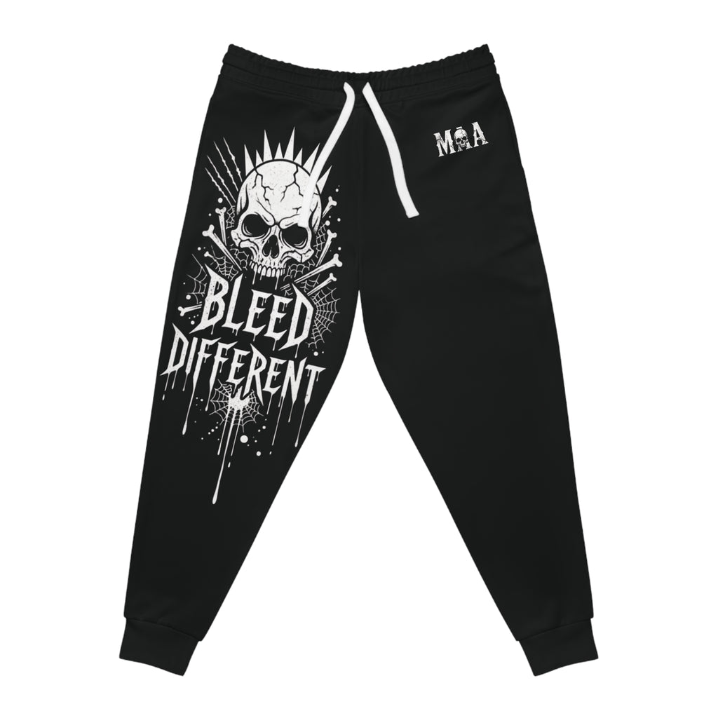 Bleed Different | MAA Gothic AOP Joggers — Black All-Over-Print Sweatpants