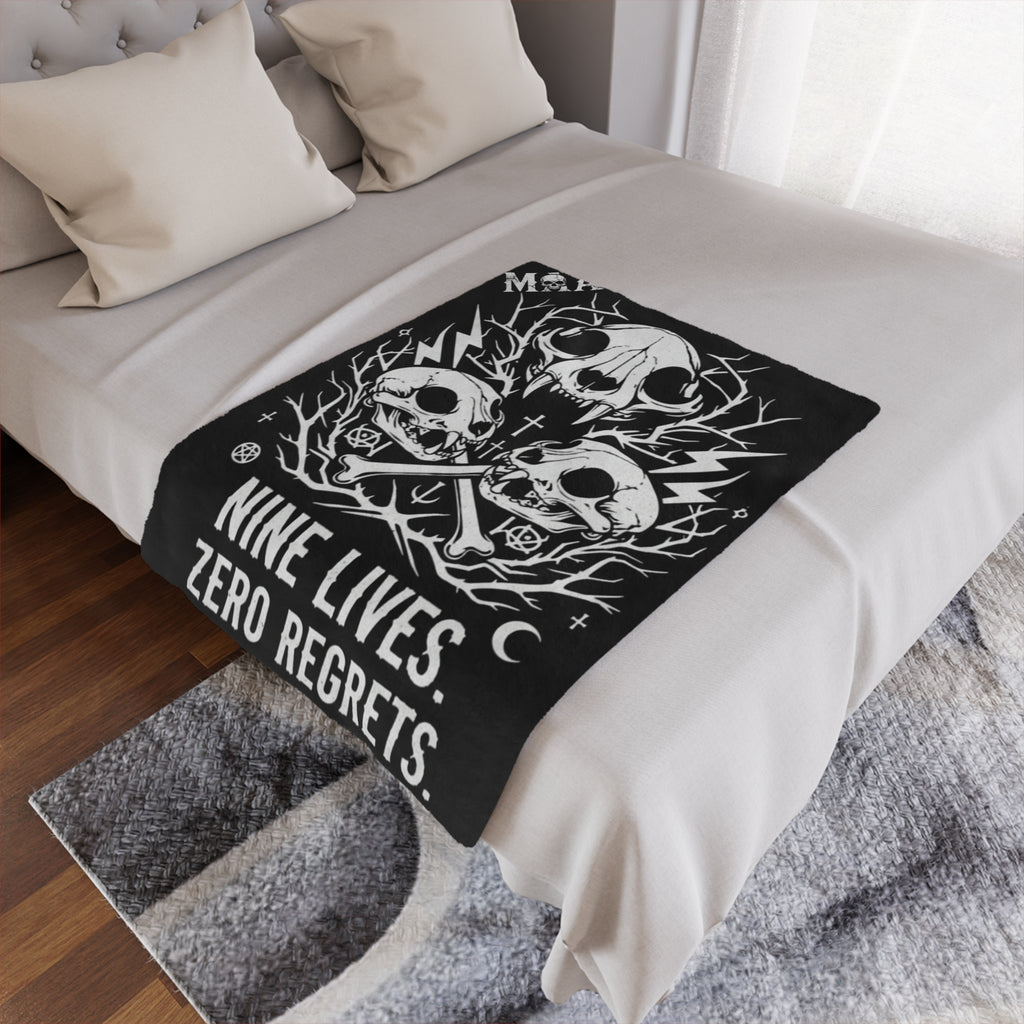 Nine Lives, Zero Regrets | MAA Going Rogue Collection Minky Blanket