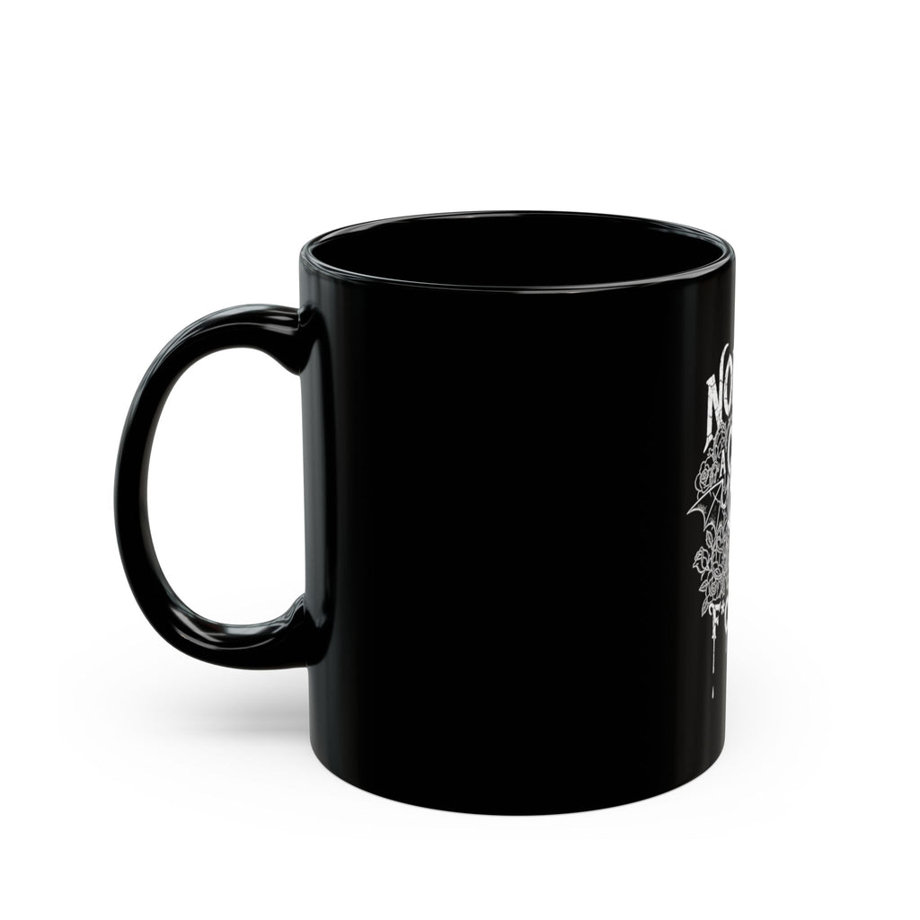 Black Skull Mug – “Normal Is a Curse, F*ck That” Gothic Coffee Cup
