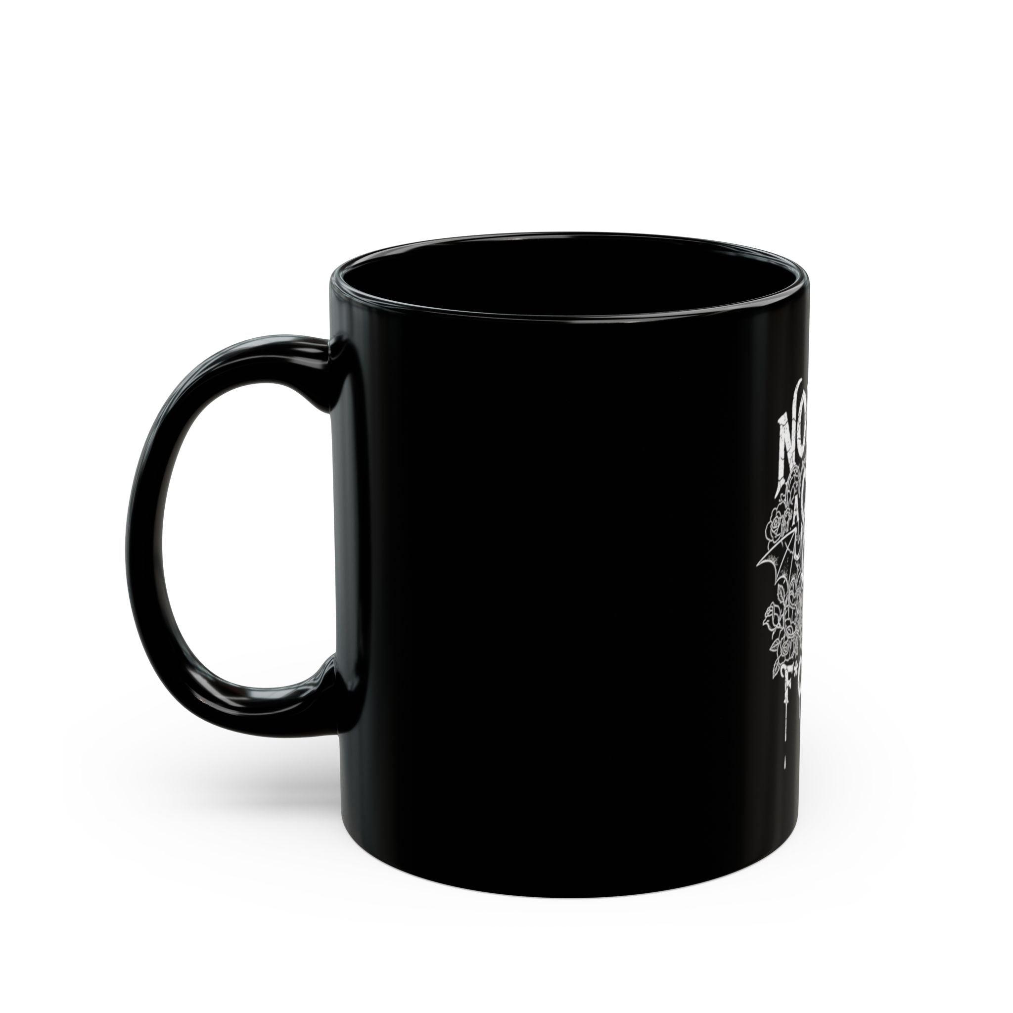 Black Skull Mug – “Normal Is a Curse, F*ck That” Gothic Coffee Cup