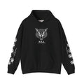 Tuxedo Cat Moon Hoodie — Black Graphic Hooded Sweatshirt | MAA Going Rogue Collection