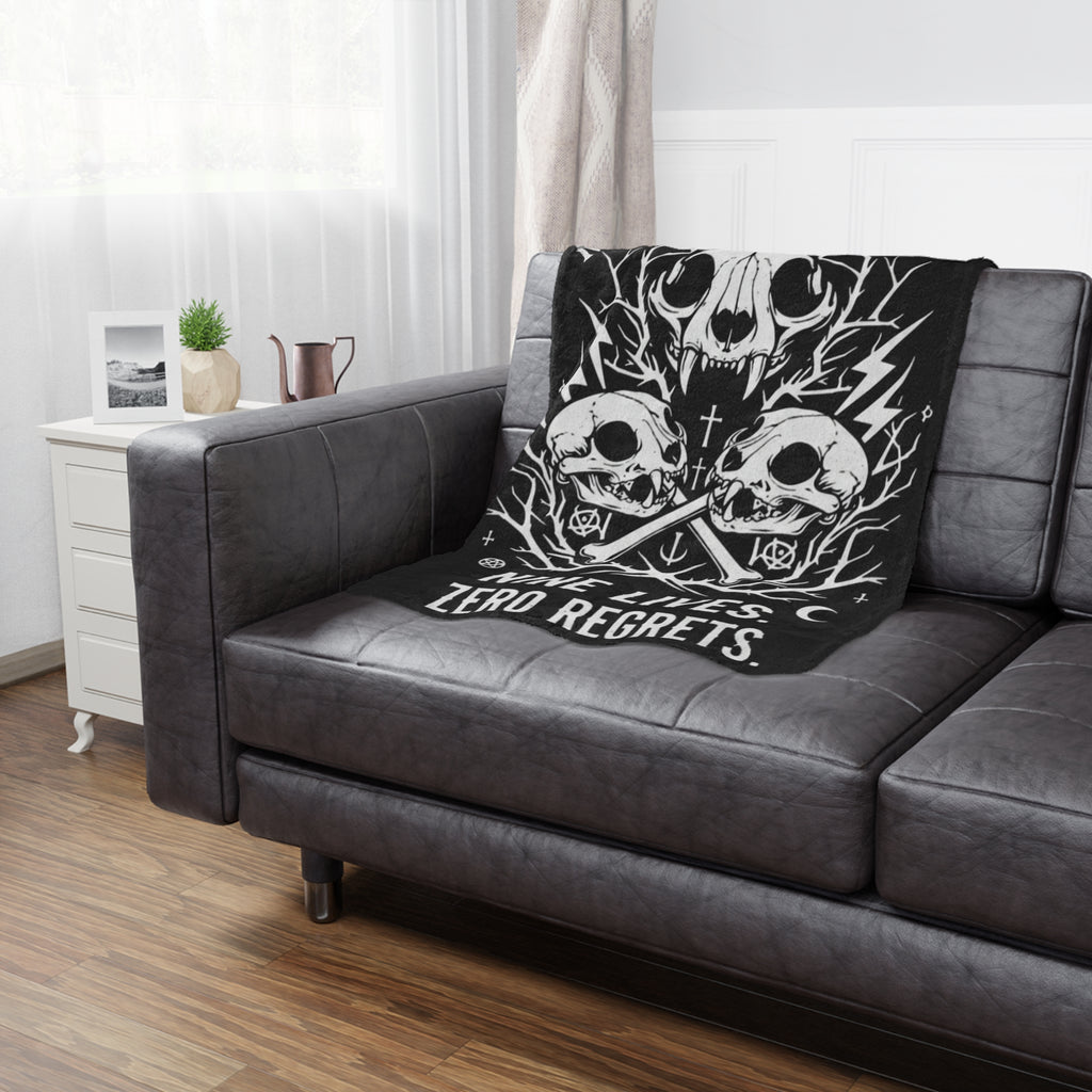 Nine Lives, Zero Regrets | MAA Going Rogue Collection Minky Blanket
