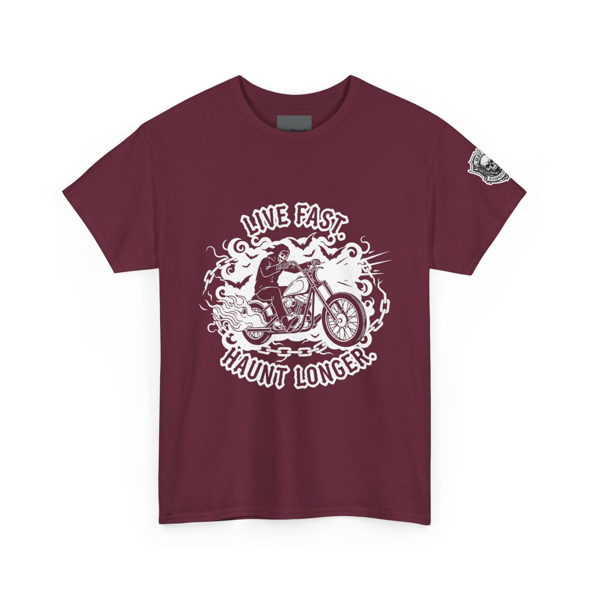 Live Fast. Haunt Longer. | MAA Flaming Moto Unisex Tee