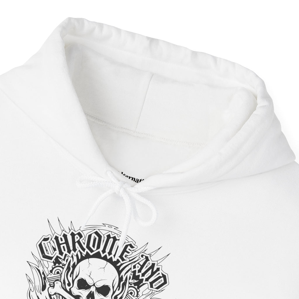 Skull & Snake Hoodie — "Chrome and Chaos" Alternative Streetwear
