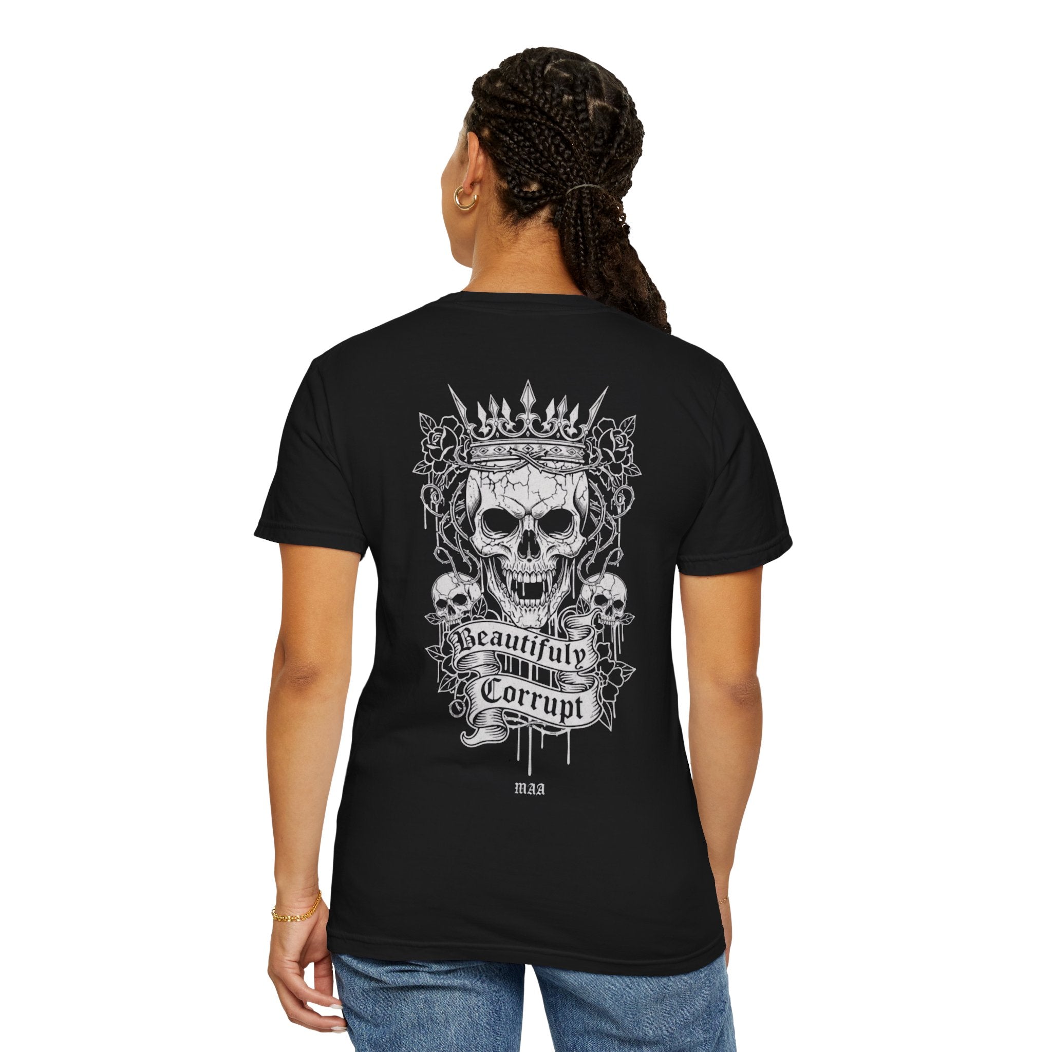 I Talk to the Dead Skull Tee — 'Beautifully Corrupt' Gothic Graphic T-Shirt