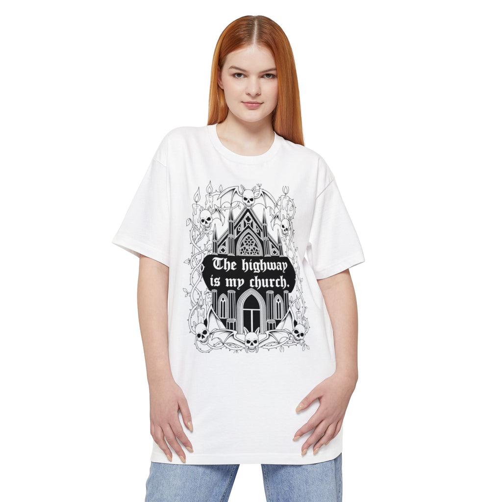 The Highway Is My Church | MAA Gothic Moto Unisex Tee
