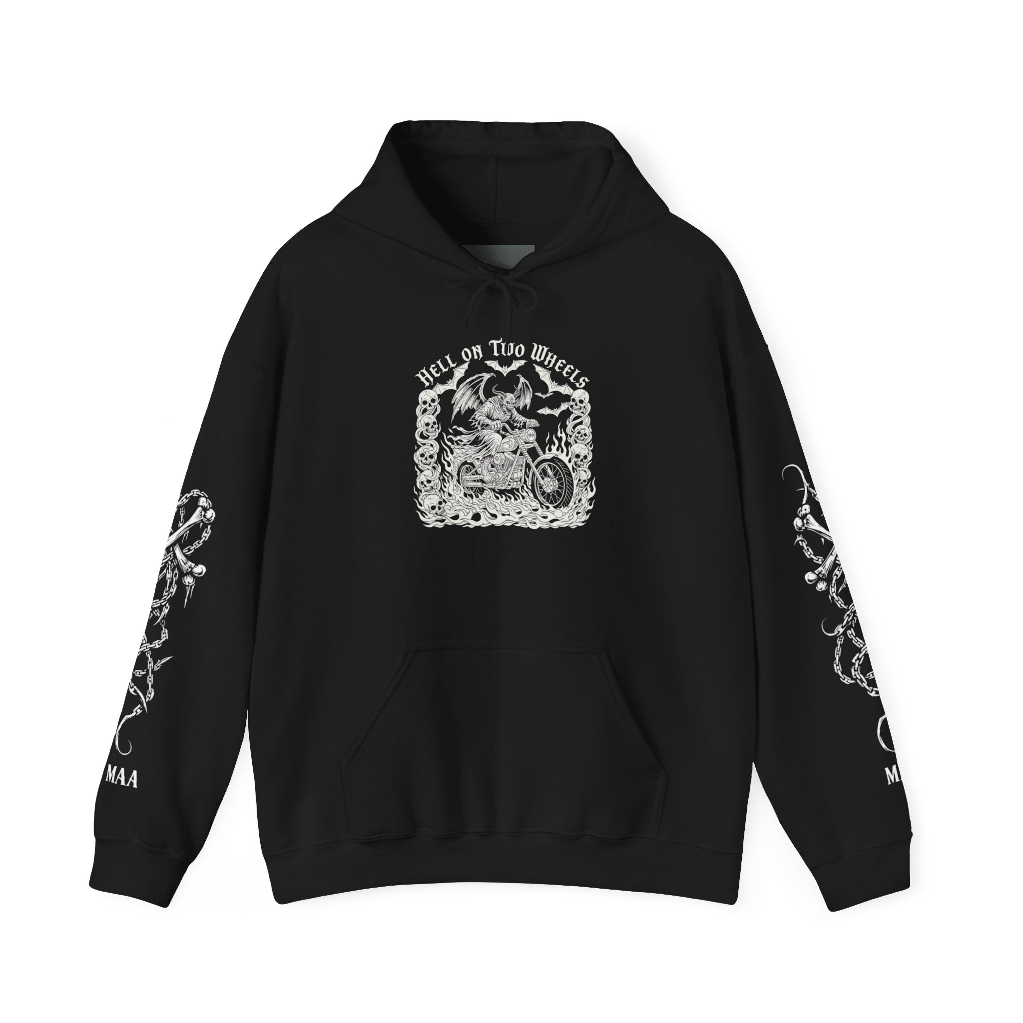 Hell on Two Wheels | MAA Flaming Moto Hooded Sweatshirt