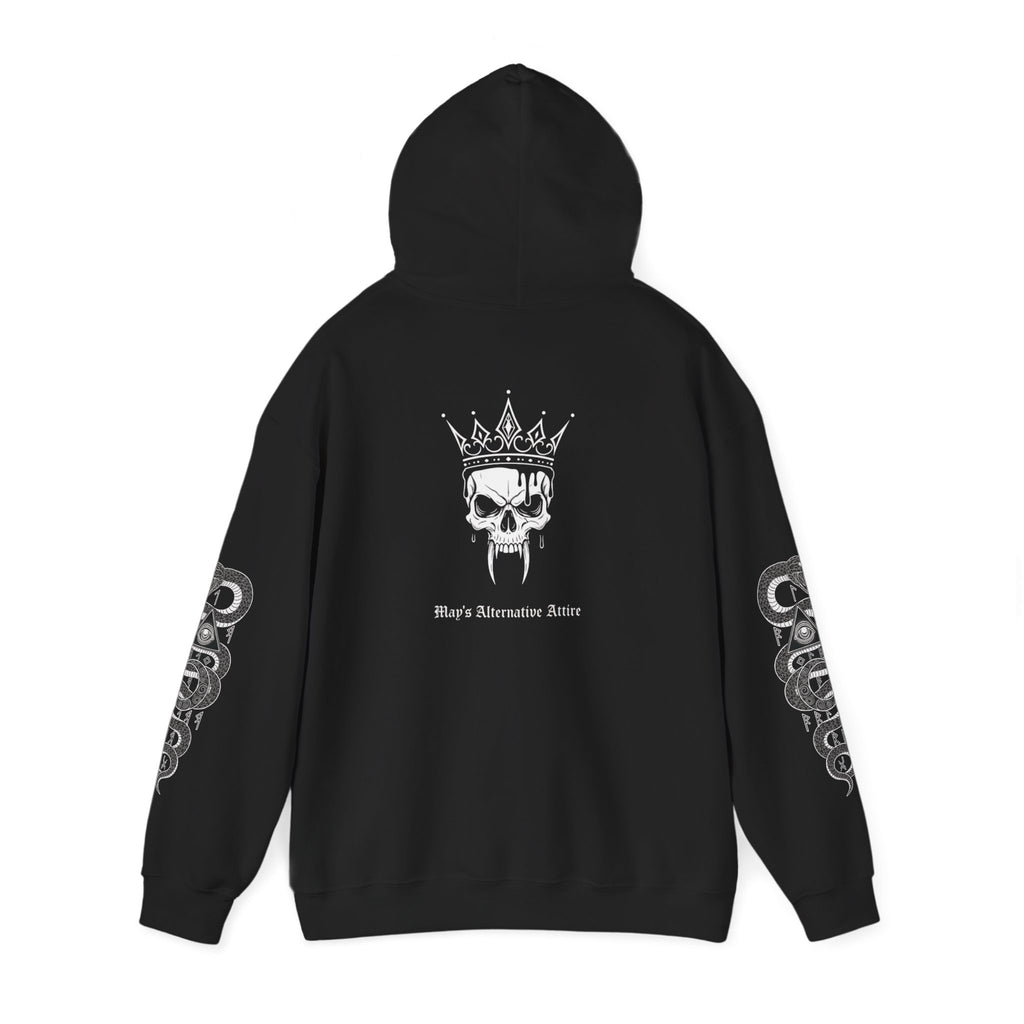 Occult Skull Hoodie — "Dead Serious About the Occult" Gothic Pullover