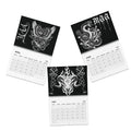 Dark Gothic 2026 Wall Calendar — Skull & Raven Art, Alternative Aesthetic