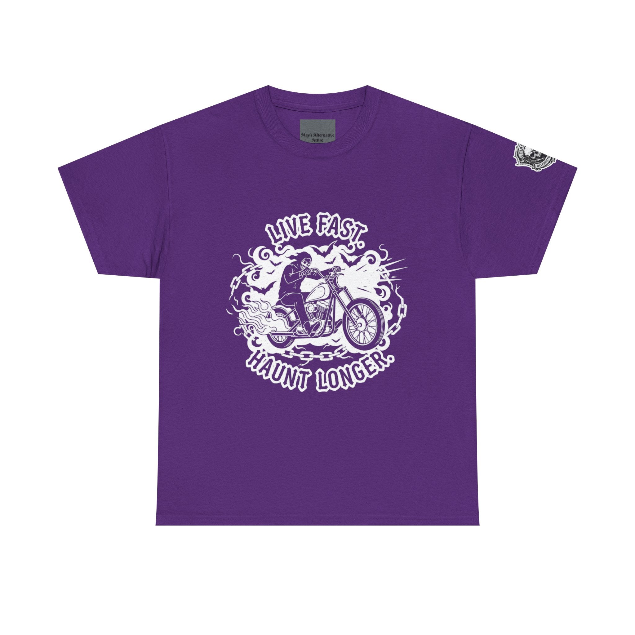 Live Fast. Haunt Longer. | MAA Flaming Moto Unisex Tee