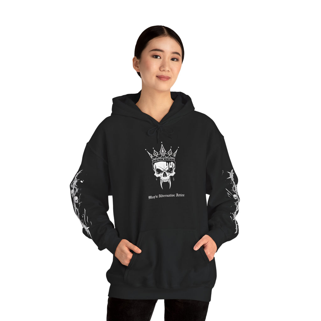 Born Between Worlds Hoodie — Gothic Occult Graphic Pullover