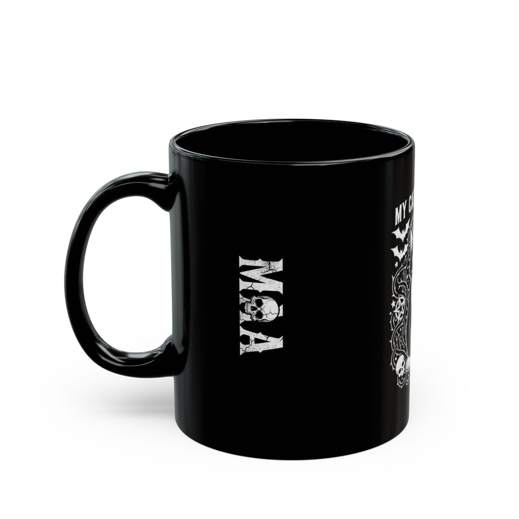 My Cat Hates You Black Mug — Gothic Cat Skull Coffee Cup (11oz & 15oz)