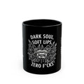 Dark Soul, Soft Lips — Gothic Black Ceramic Mug