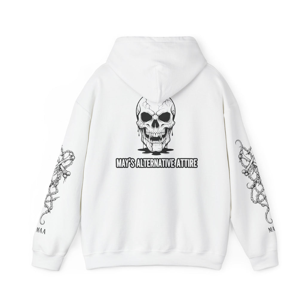 Skull & Snake Hoodie — "Chrome and Chaos" Alternative Streetwear