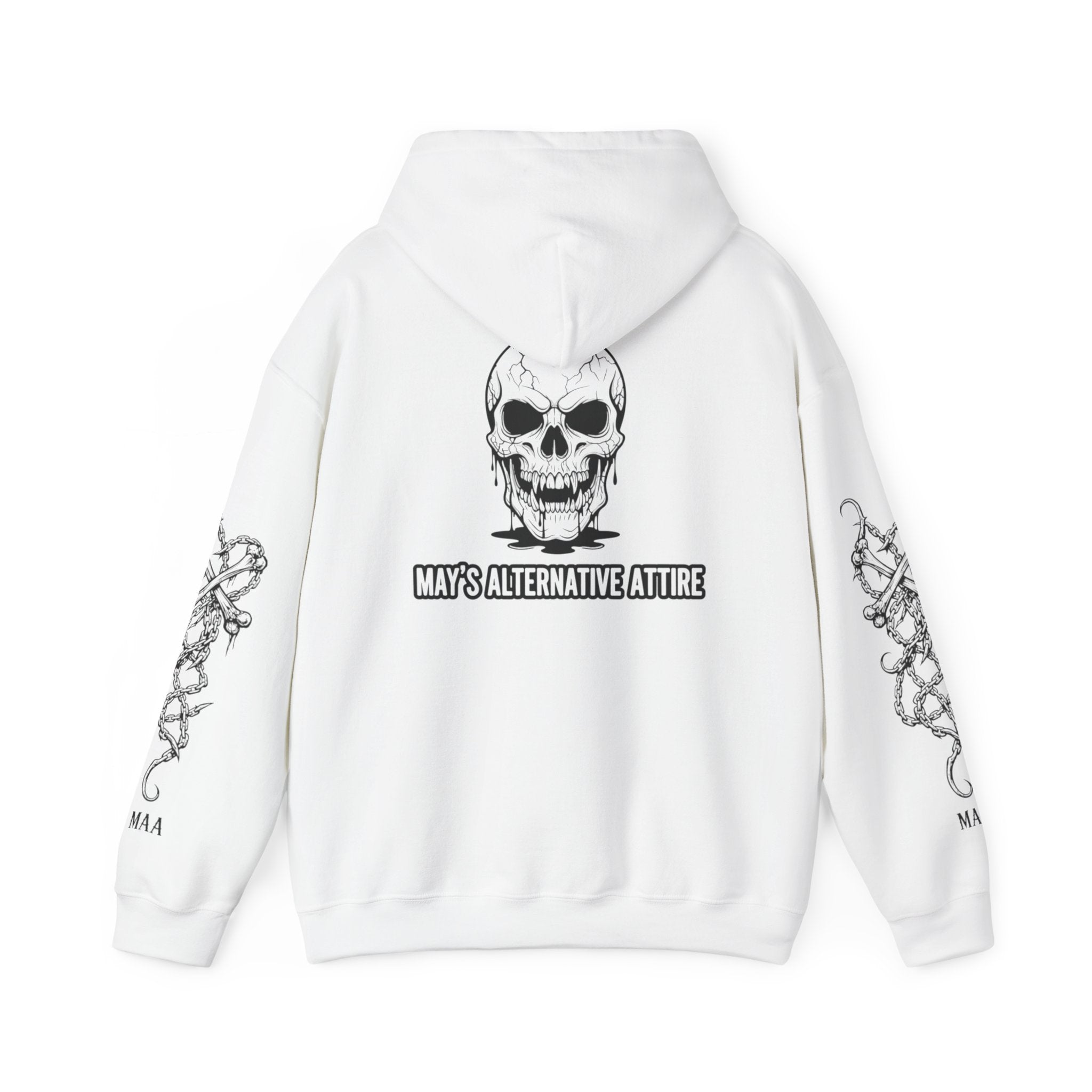 Skull & Snake Hoodie — "Chrome and Chaos" Alternative Streetwear