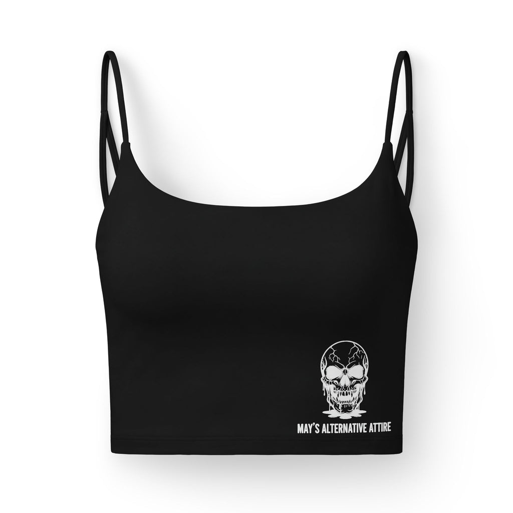Skull & Serpent Luxe Bra — Women's Strappy Crop Top with Gothic Graphic