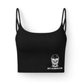 Skull & Serpent Luxe Bra — Women's Strappy Crop Top with Gothic Graphic
