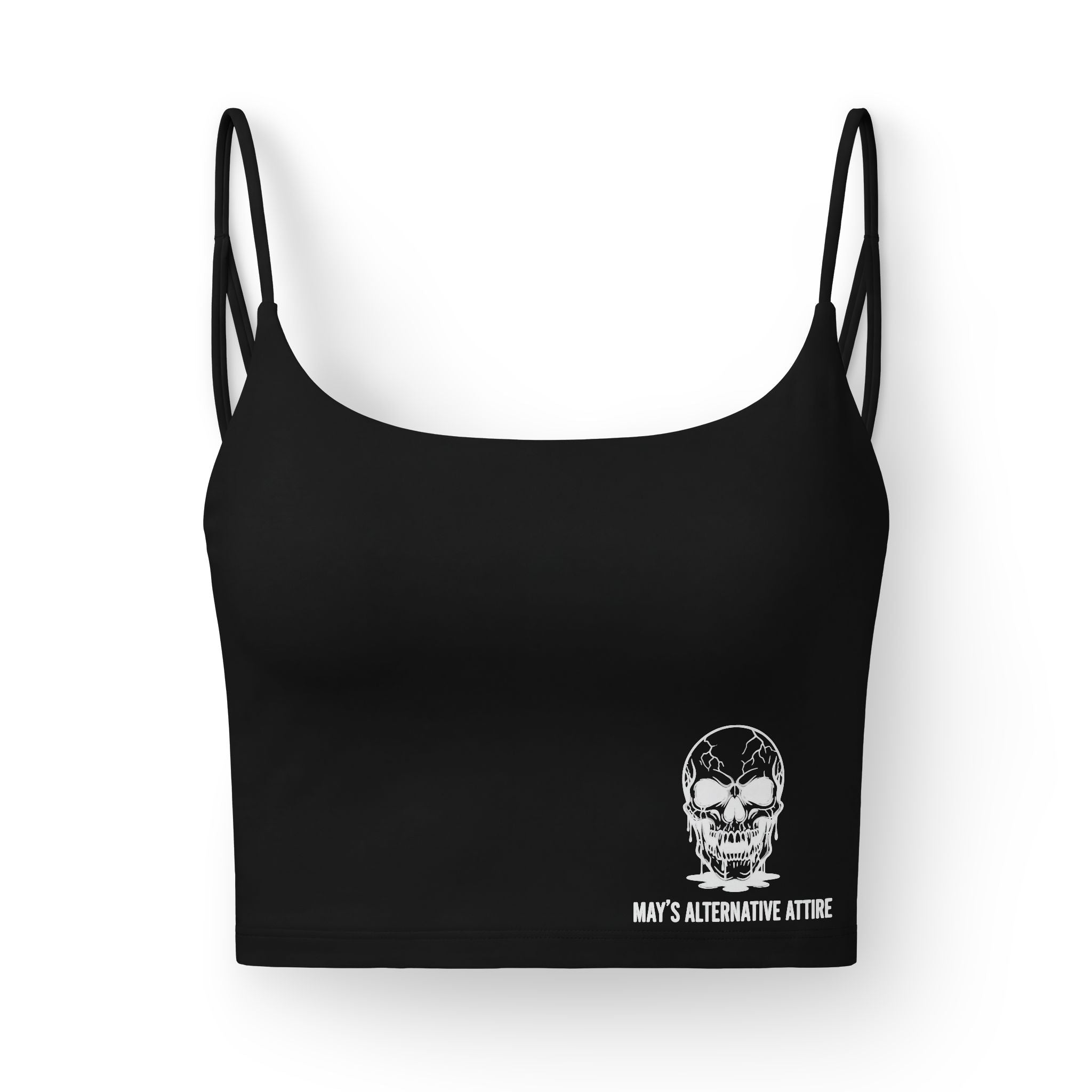 Skull & Serpent Luxe Bra — Women's Strappy Crop Top with Gothic Graphic