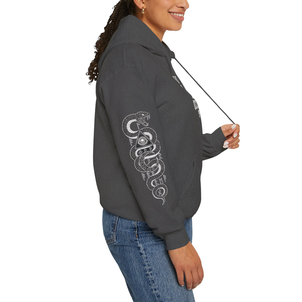 Occult Skull Hoodie — "Dead Serious About the Occult" Gothic Pullover
