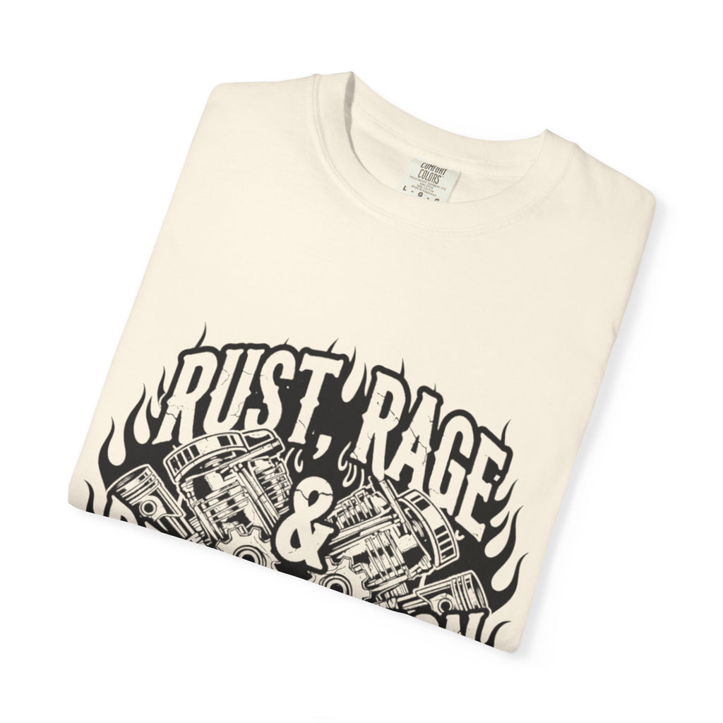 Rust, Rage & Redemption — Black Stencil | MAA Gasoline & Ghosts Unisex Tee