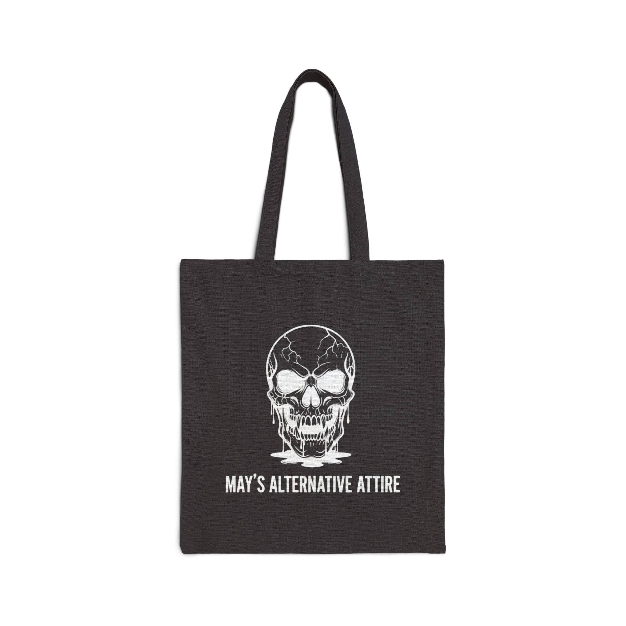 Skull Graphic Tote Bag — "Normal Is A Curse" Alternative Canvas Tote