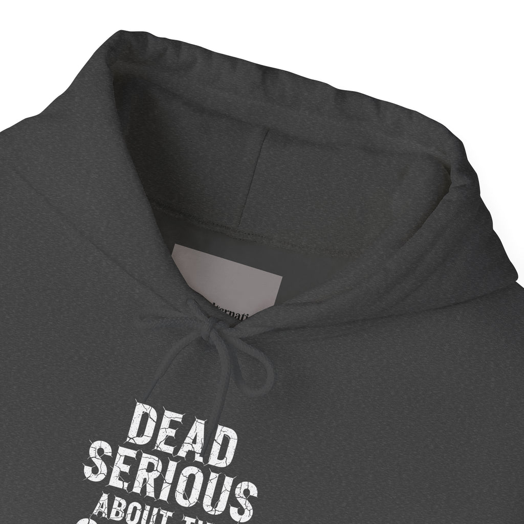 Occult Skull Hoodie — "Dead Serious About the Occult" Gothic Pullover