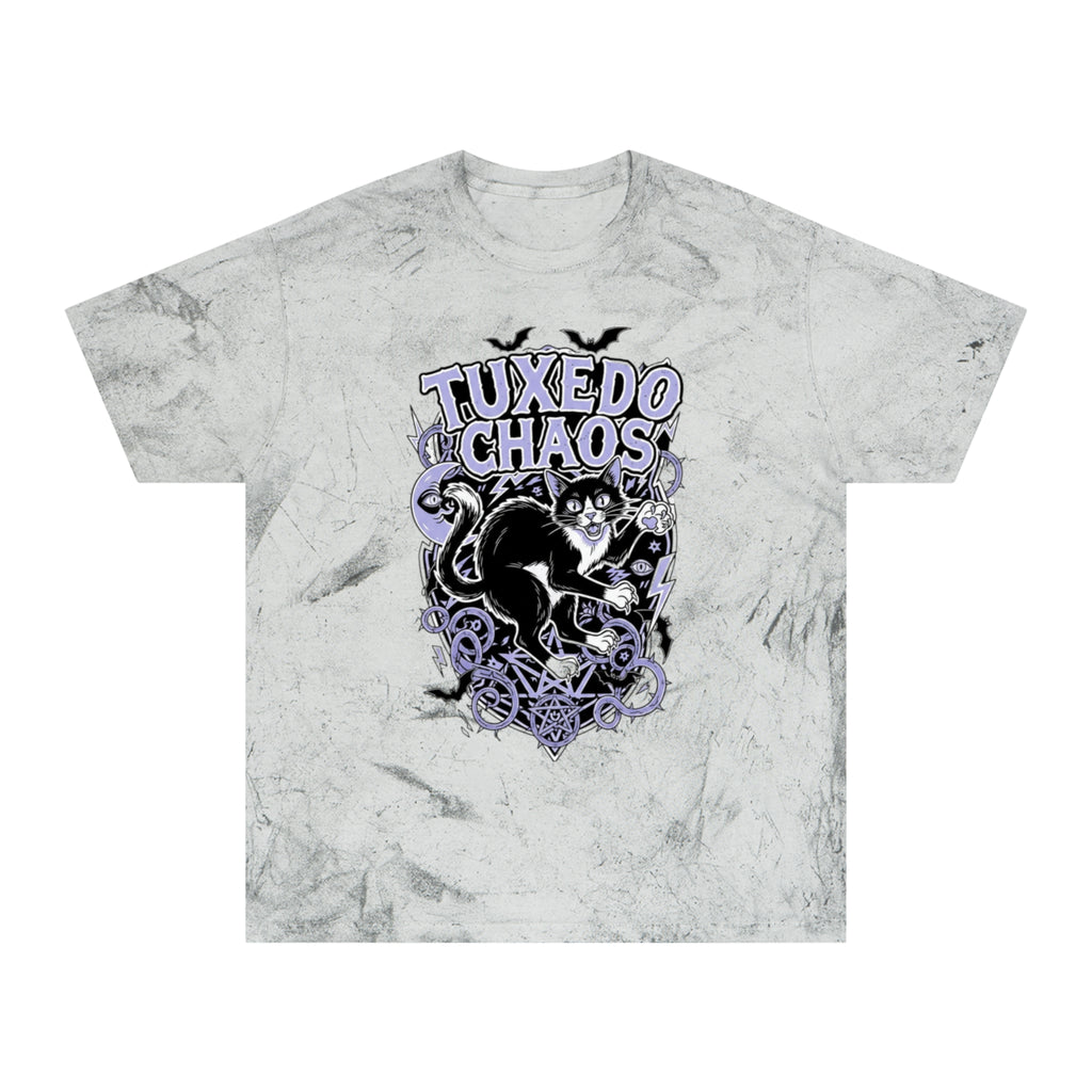 T-Shirt — "Tuxedo Chaos" Gothic Skull Graphic Tee (May's Alternative Attire)