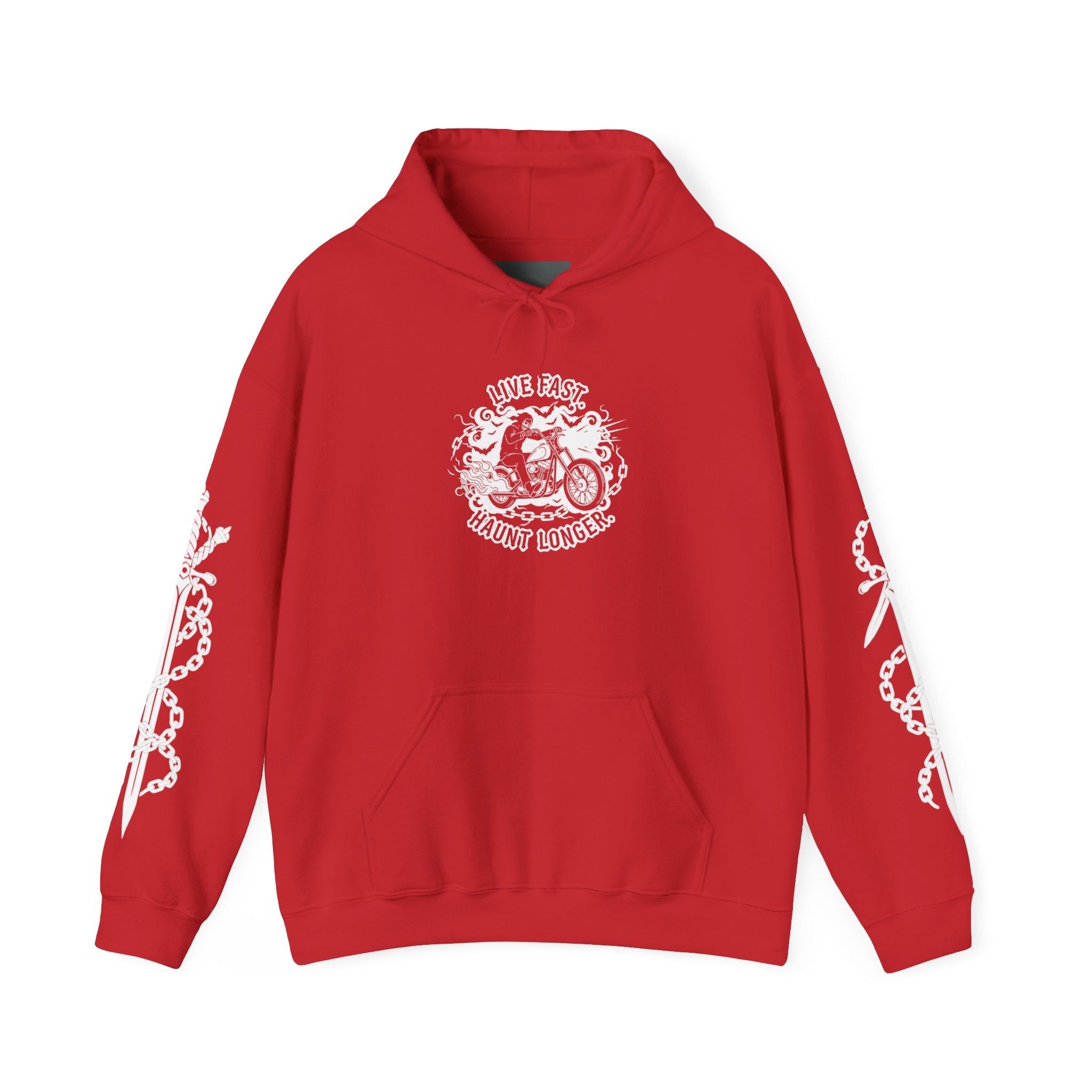 Live Fast. Haunt Longer. | MAA Flaming Moto Hooded Sweatshirt