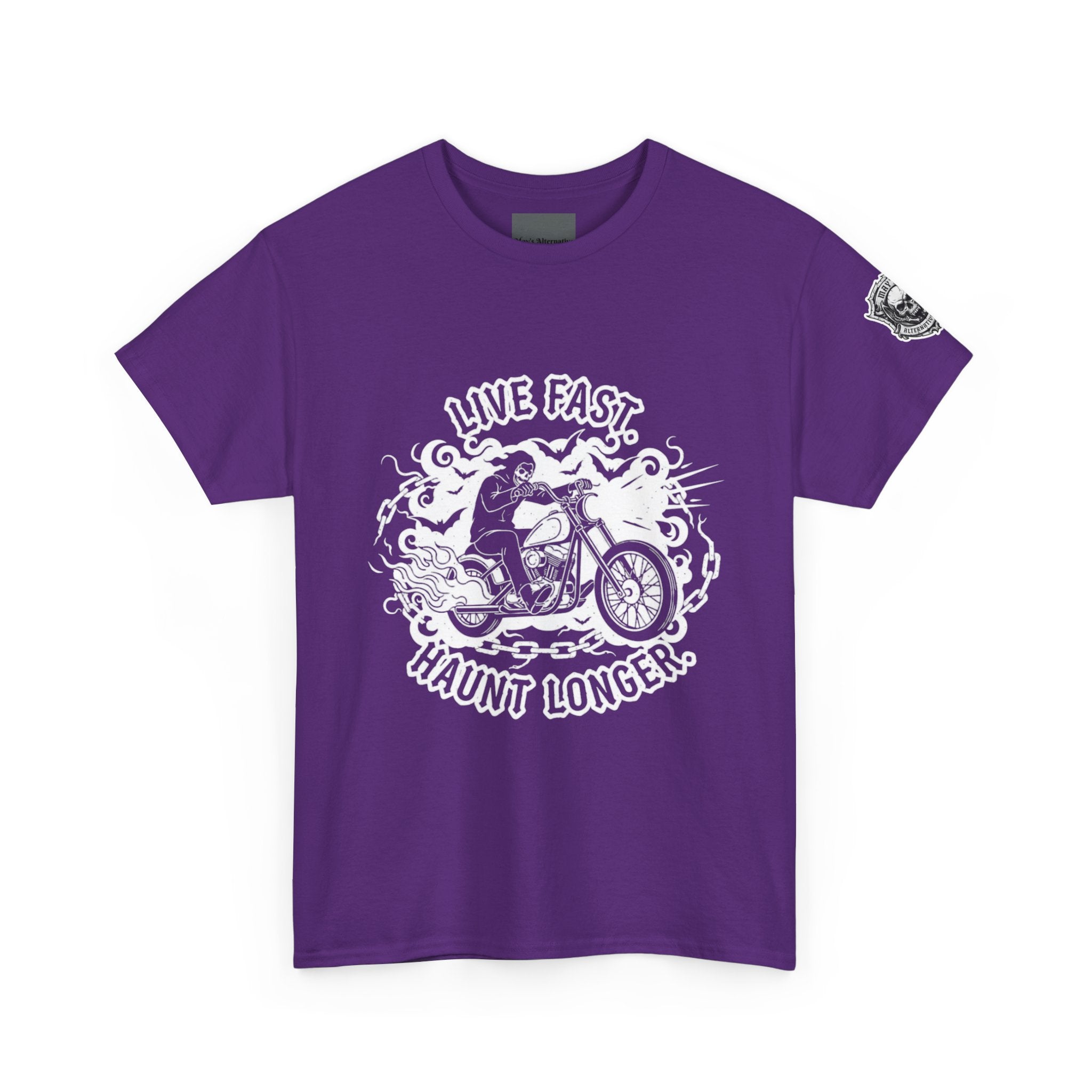 Live Fast. Haunt Longer. | MAA Flaming Moto Unisex Tee
