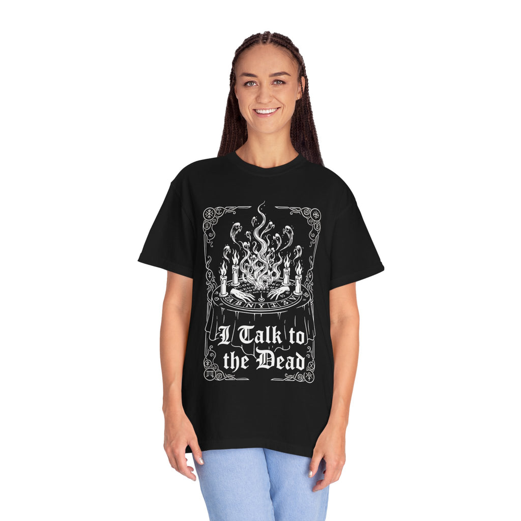 I Talk to the Dead Skull Tee — 'Beautifully Corrupt' Gothic Graphic T-Shirt