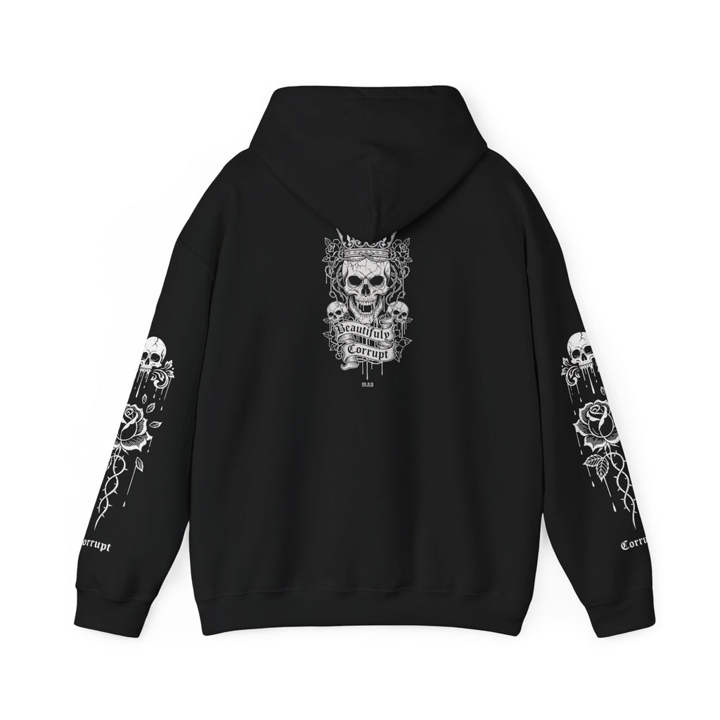 Dark Soul Skull Hoodie — "Dark Soul, Soft Lips, Zero F*cks" Gothic Pullover