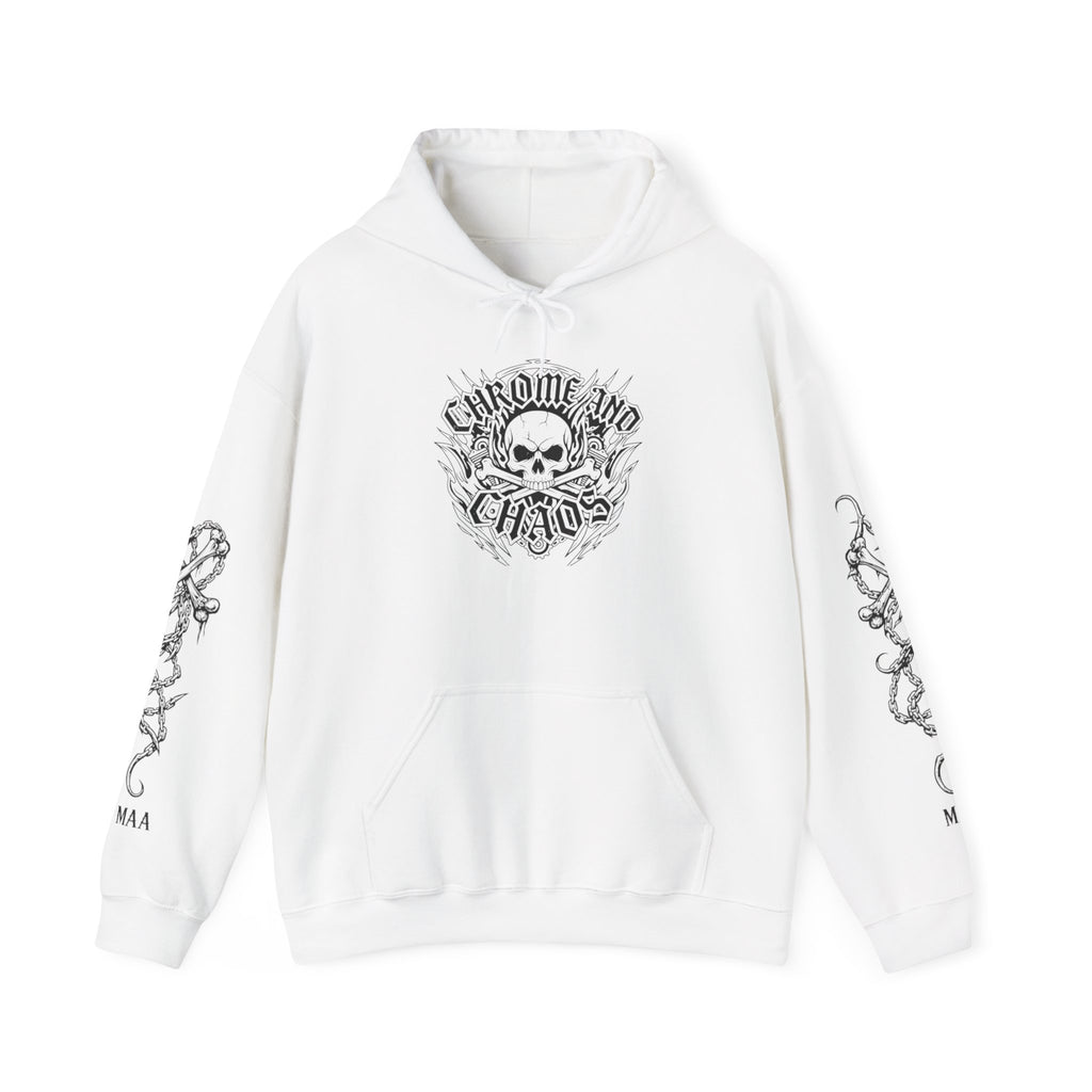 Skull & Snake Hoodie — "Chrome and Chaos" Alternative Streetwear