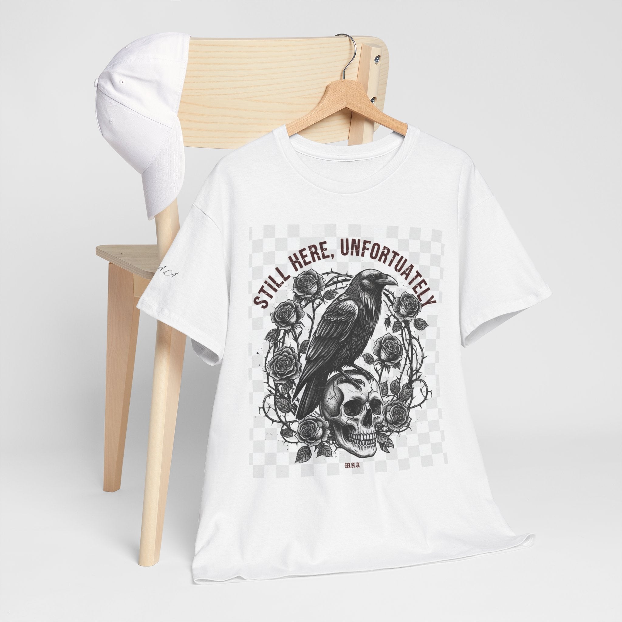 Still Here, Unfortunately | Gothic Grunge Unisex Tee