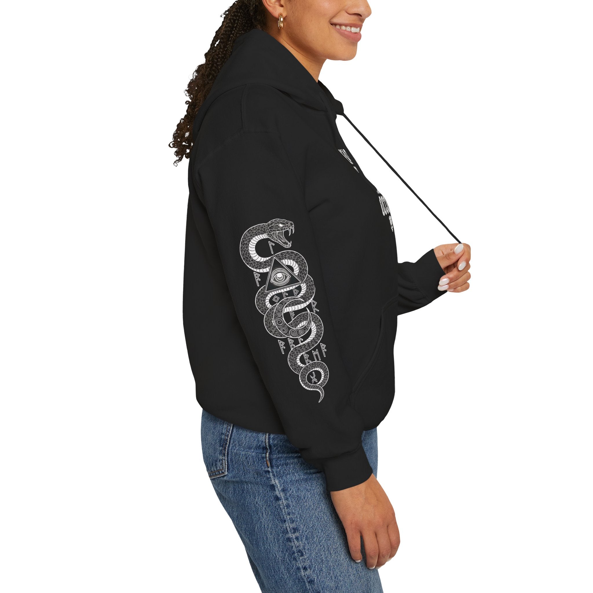 Occult Skull Hoodie — "Dead Serious About the Occult" Gothic Pullover
