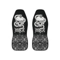 Skull & Snake Car Seat Covers — Gothic Black Auto Seat Protector ("MAA" Design)
