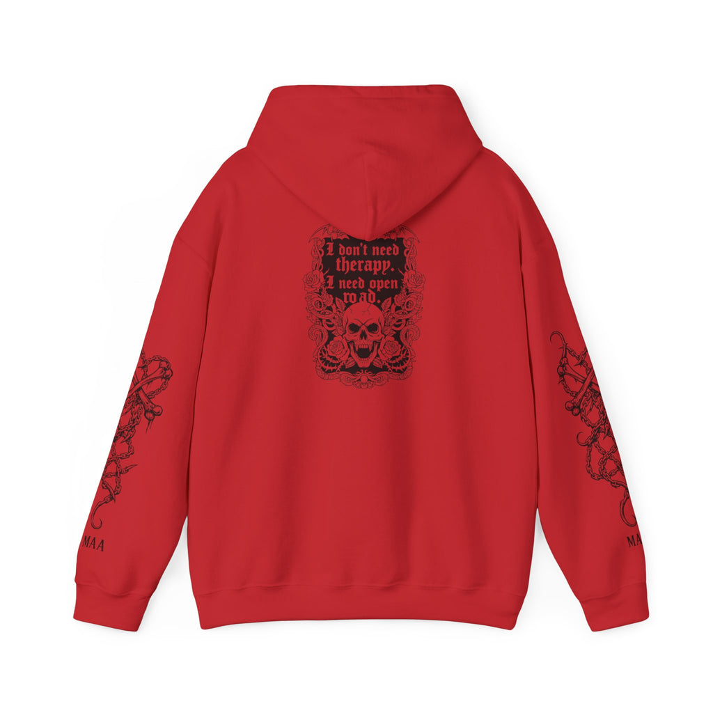 No Therapy. Just Open Road. | MAA Gothic Moto Unisex Hoodie
