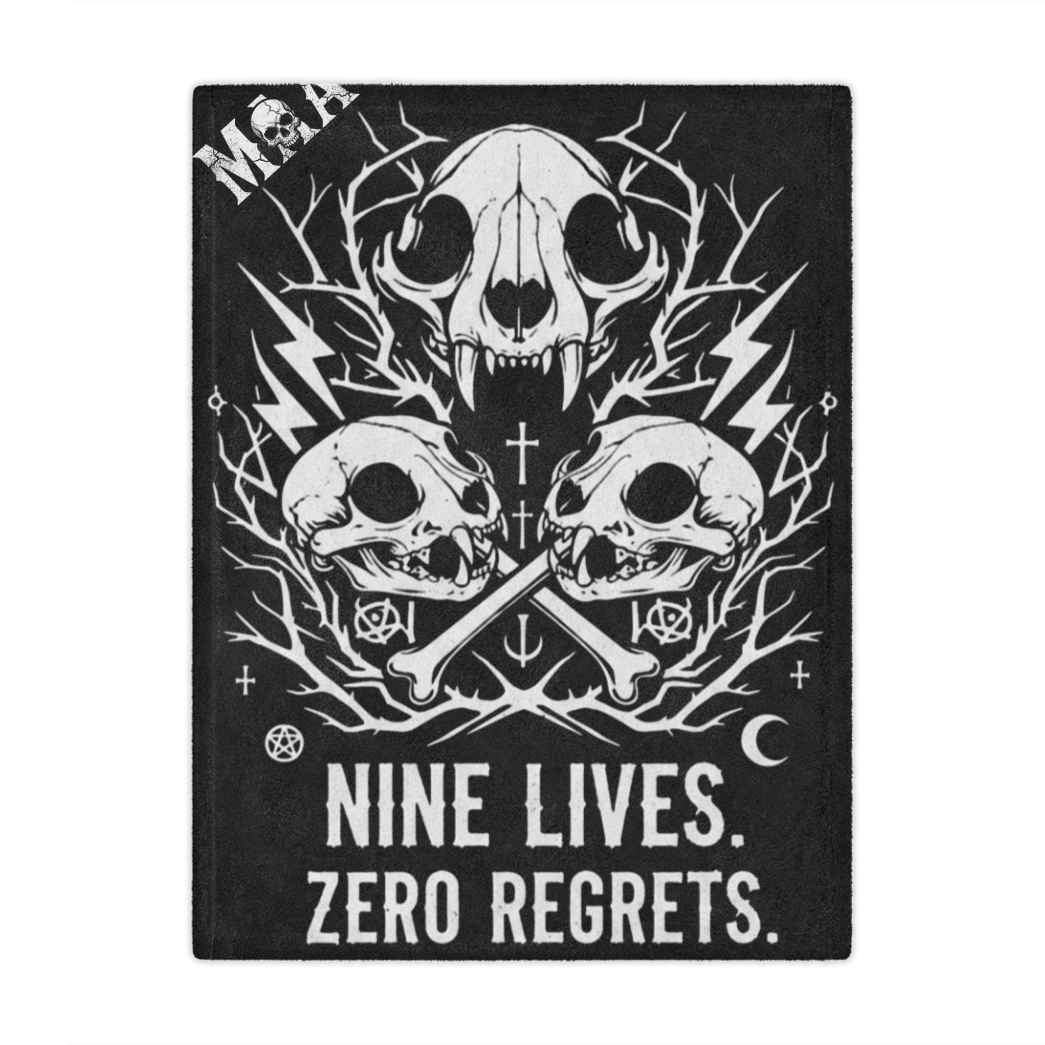 Nine Lives, Zero Regrets | MAA Going Rogue Collection Minky Blanket
