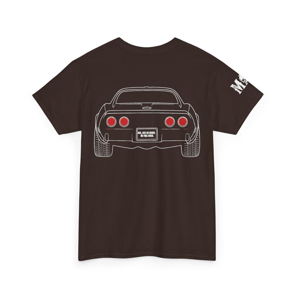 Classic Sports Car MAA Tee — Retro Rear View Corvette Graphic Shirt