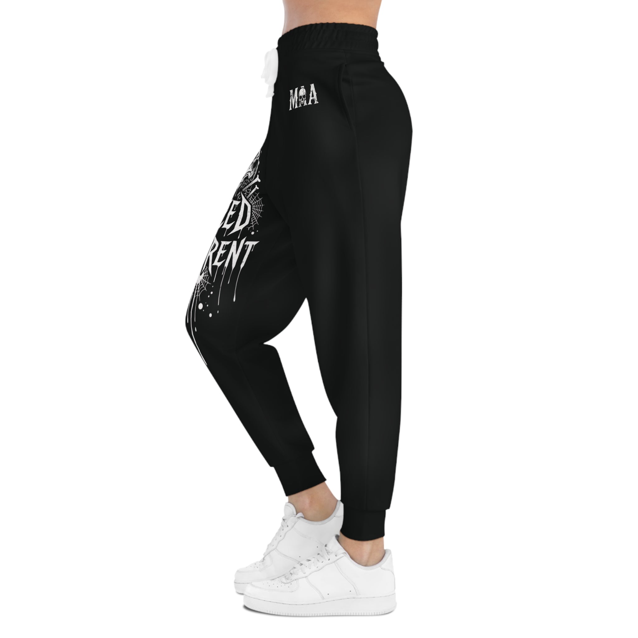 Bleed Different | MAA Gothic AOP Joggers — Black All-Over-Print Sweatpants