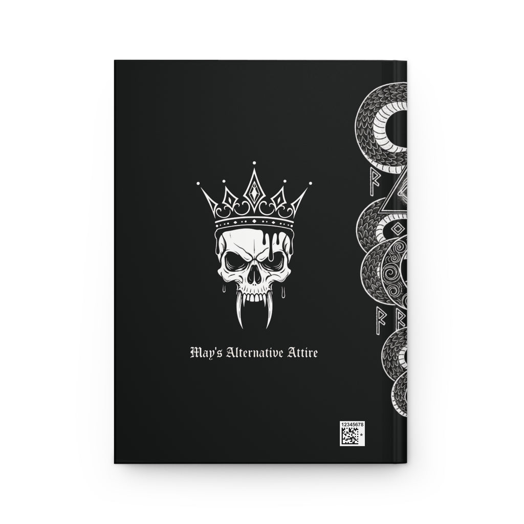 Dead Serious About the Occult Hardcover Journal — Gothic Skull & Snake Matte Notebook