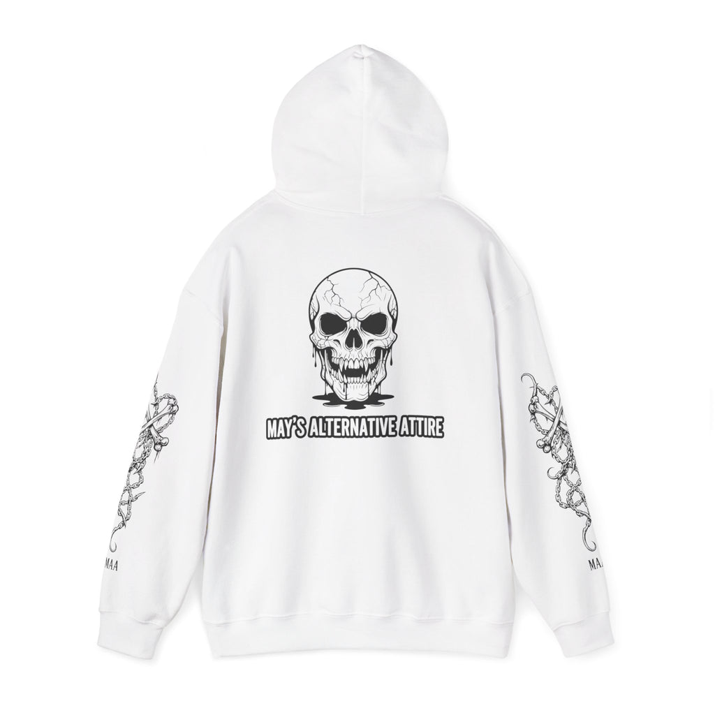 Skull & Snake Hoodie — "Chrome and Chaos" Alternative Streetwear